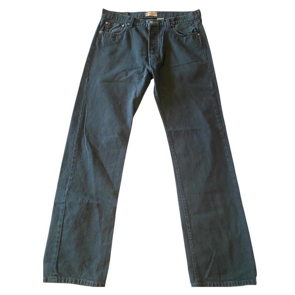 Levi's 501 Mens 36x34 Black Straight Leg Button Fly‎ Jeans
